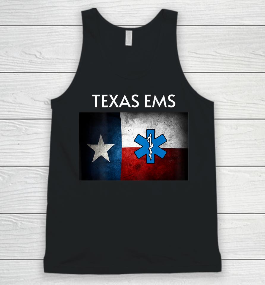 Texas Ems Paramedic Emt Ambulance Crew Fire Rescue Unisex Tank Top