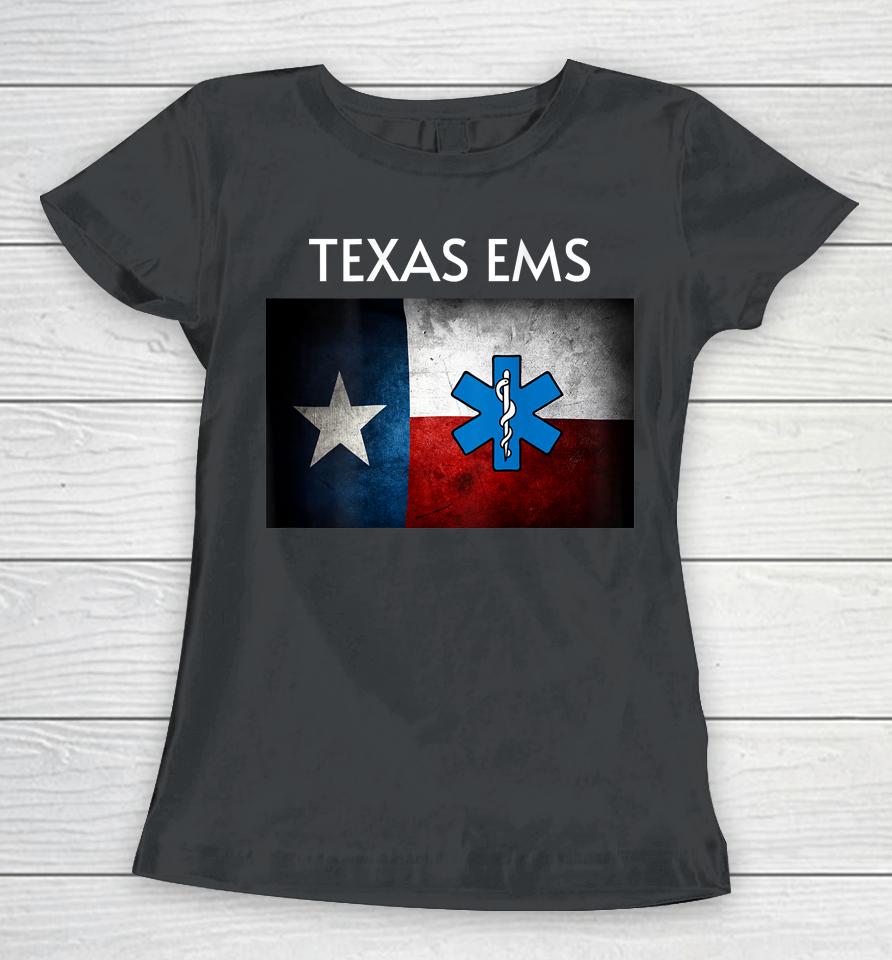 Texas Ems Paramedic Emt Ambulance Crew Fire Rescue Women T-Shirt