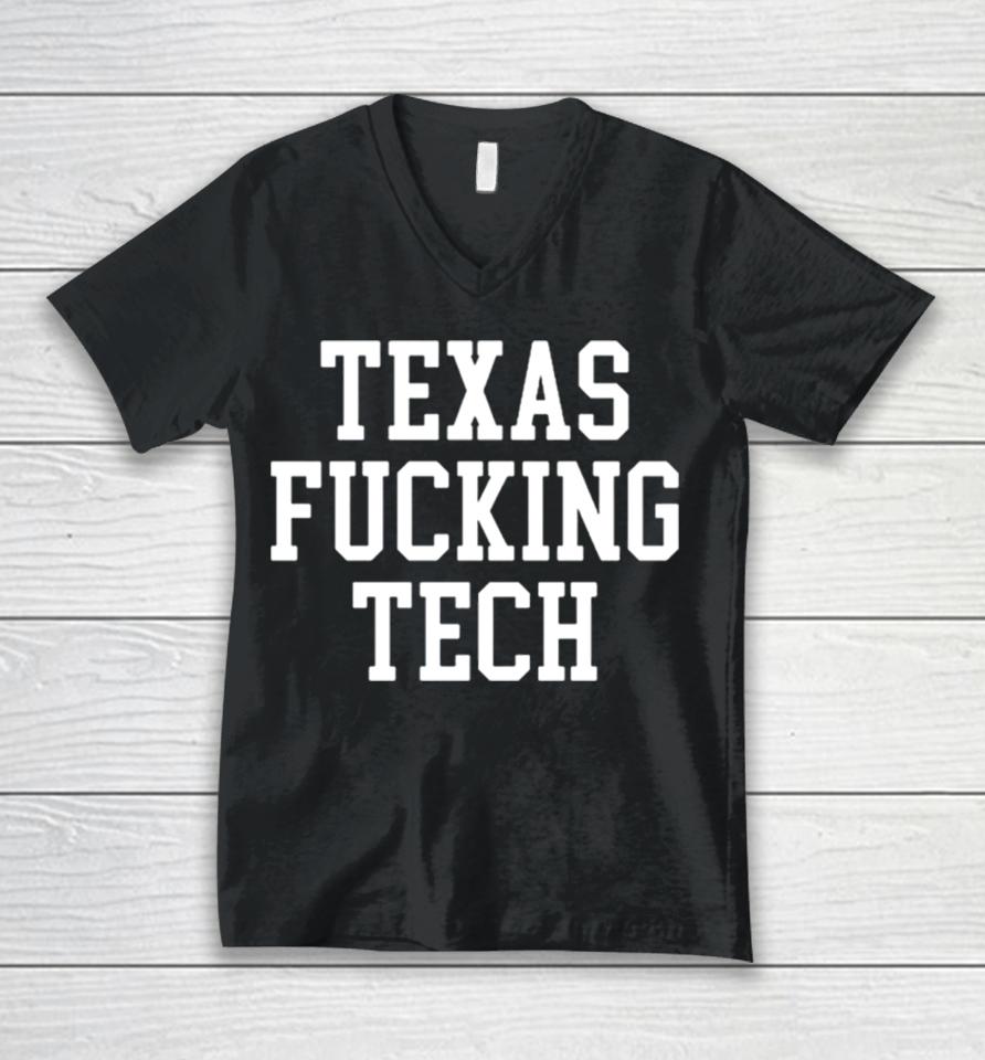 Texas Fucking Tech Unisex V-Neck T-Shirt