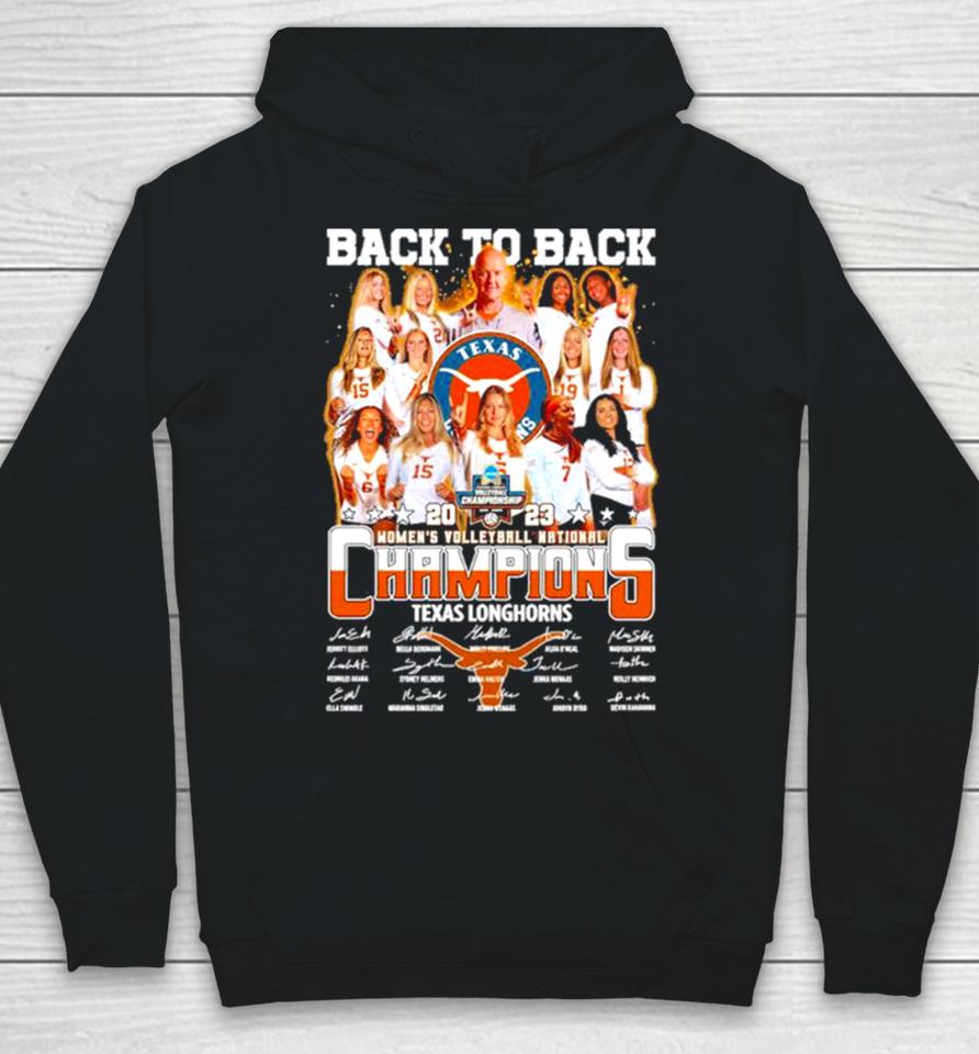 Texas Longhorn Back To Back 2023 Women’s Volleyball National Champions Signatures Hoodie