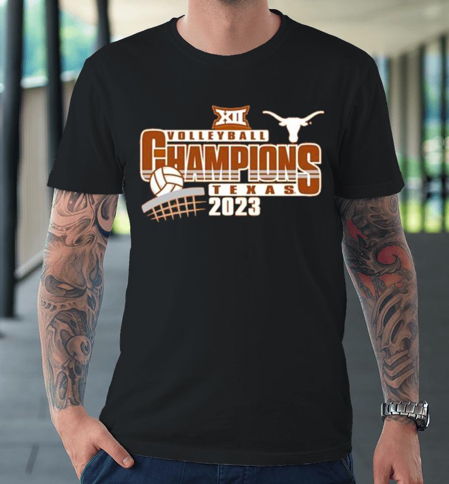 Texas Longhorns 2023 Big 12 Women’s Volleyball Regular Season Champions Locker Room Premium T-Shirt