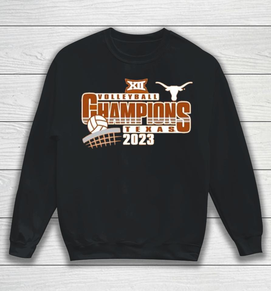 Texas Longhorns 2023 Big 12 Women’s Volleyball Regular Season Champions Locker Room Sweatshirt