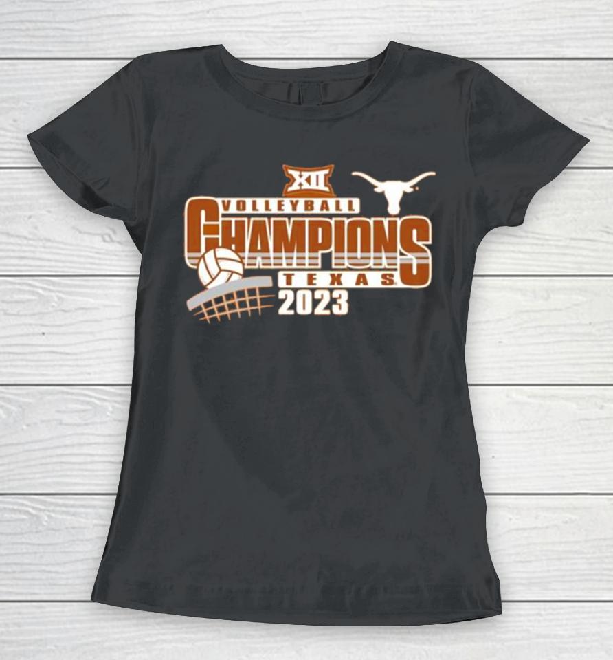Texas Longhorns 2023 Big 12 Women’s Volleyball Regular Season Champions Locker Room Women T-Shirt