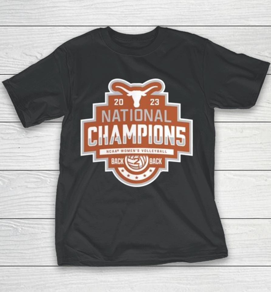 Texas Longhorns 2023 Ncaa Division I Women’s Volleyball National Champions Logo Youth T-Shirt