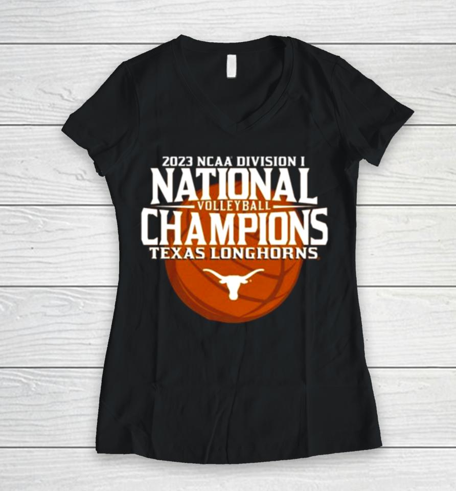 Texas Longhorns 2023 Ncaa Women’s Volleyball National Champions Women V-Neck T-Shirt
