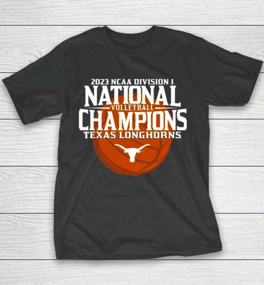 Texas Longhorns 2023 Ncaa Women’s Volleyball National Champions Youth T-Shirt
