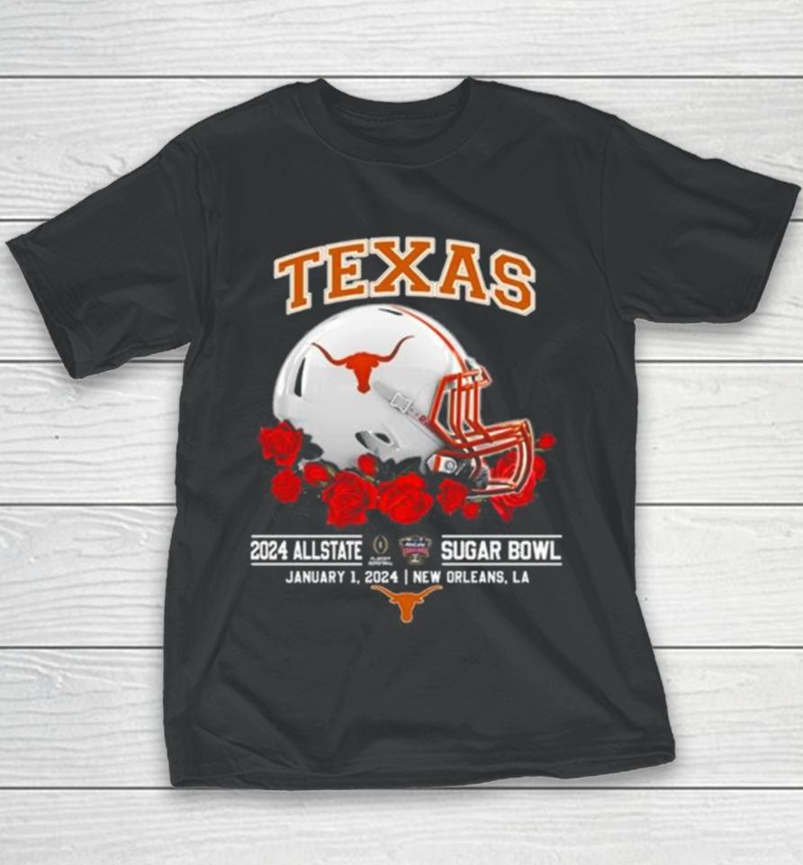 Texas Longhorns 2024 Allstate Sugar Bowl January 1, 2024 Youth T-Shirt