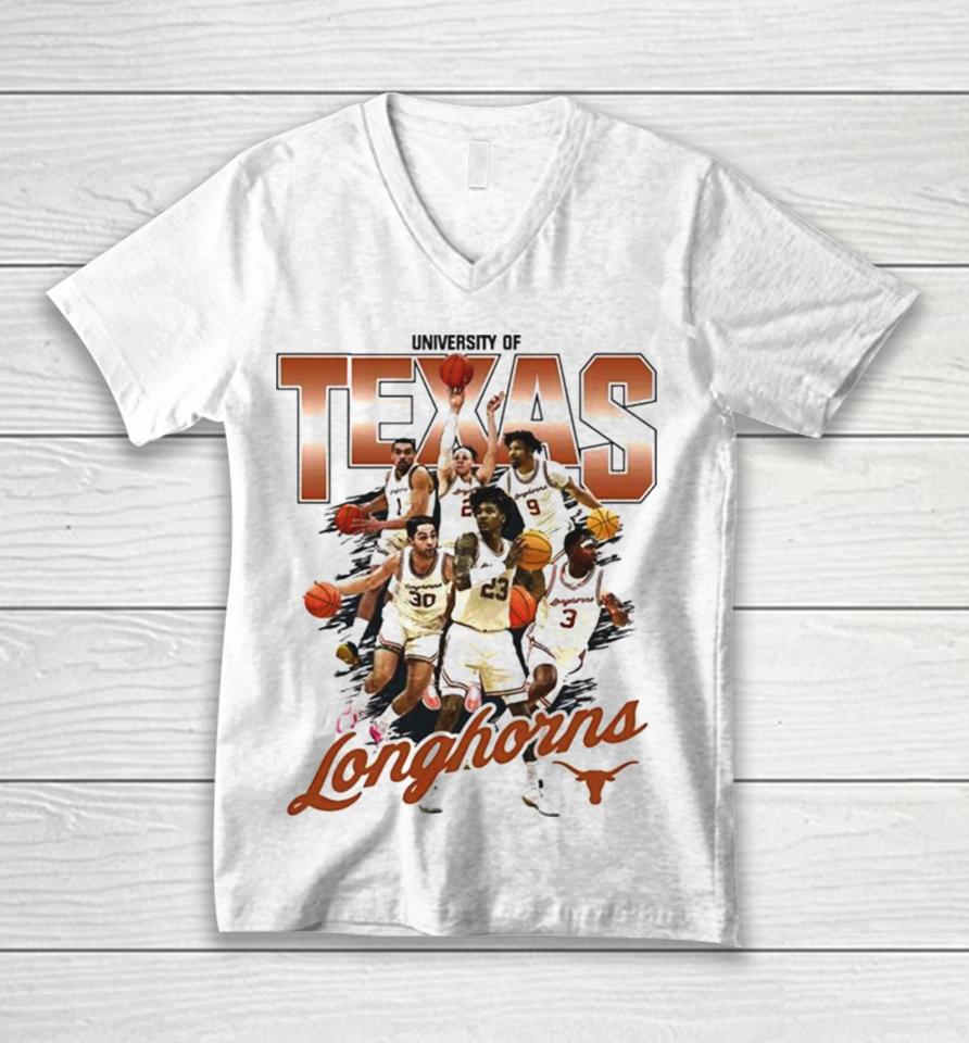 Texas Longhorns 2024 Ncaa Men’s Basketball 2023 – 2024 Post Season Unisex V-Neck T-Shirt