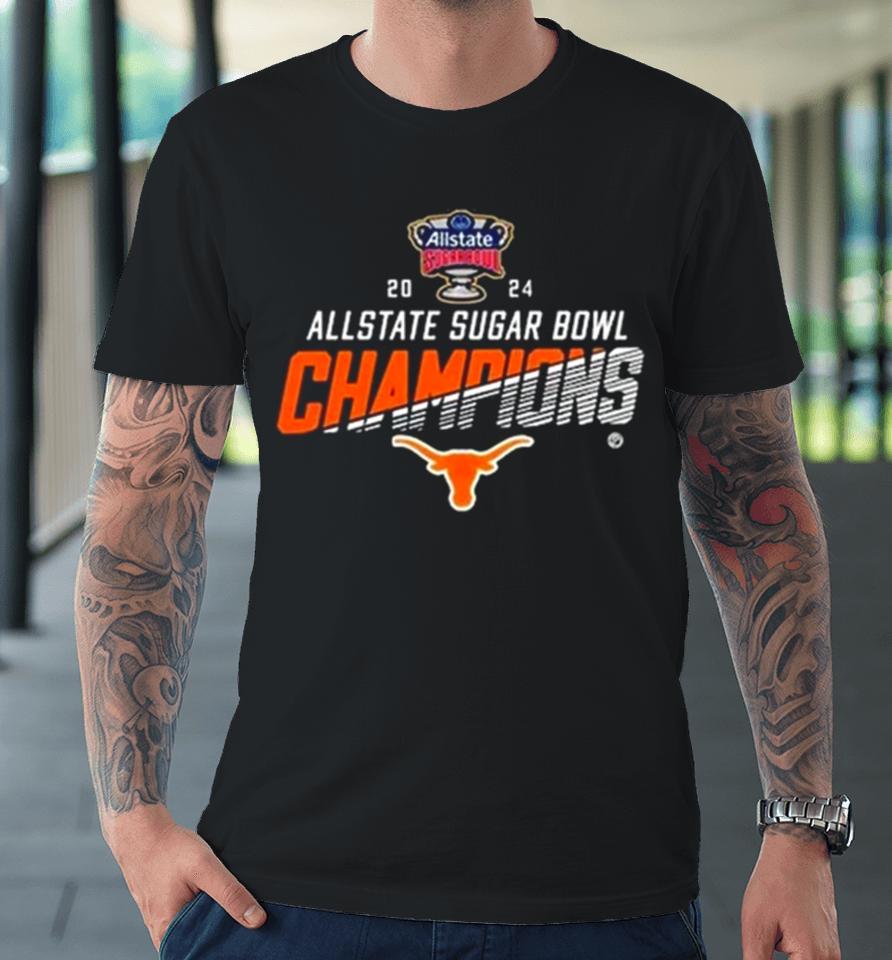 Texas Longhorns Football 2024 Allstate Sugar Bowl Champions Cfb Playoff Premium T-Shirt