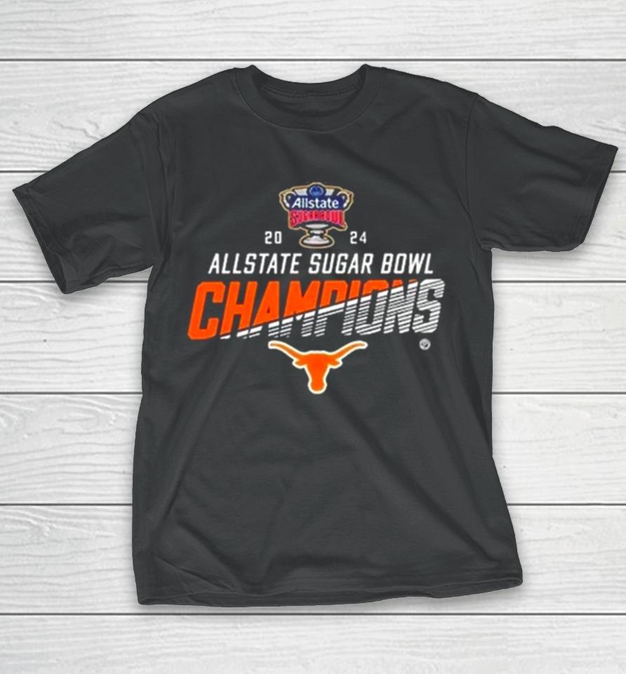 Texas Longhorns Football 2024 Allstate Sugar Bowl Champions Cfb Playoff T-Shirt