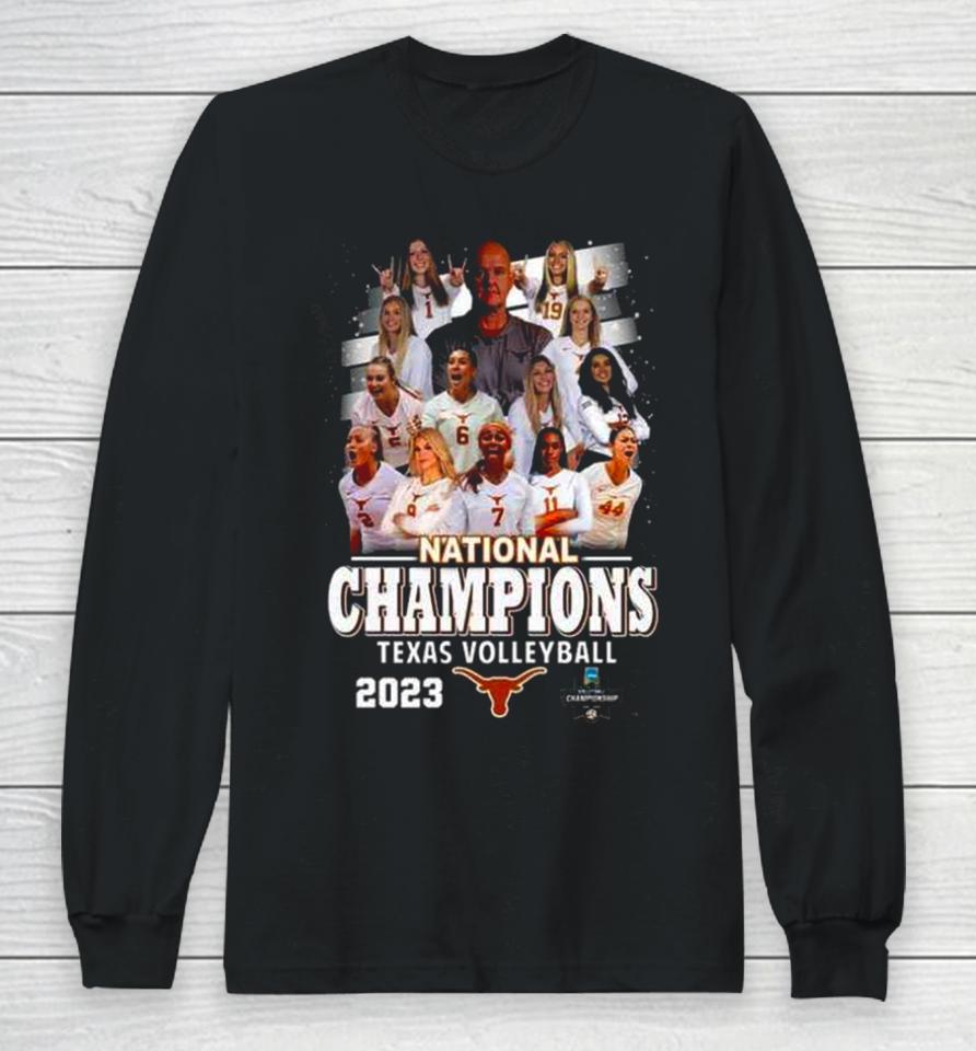 Texas Longhorns Teams 2023 Ncaa Women’s Volleyball National Champions Long Sleeve T-Shirt