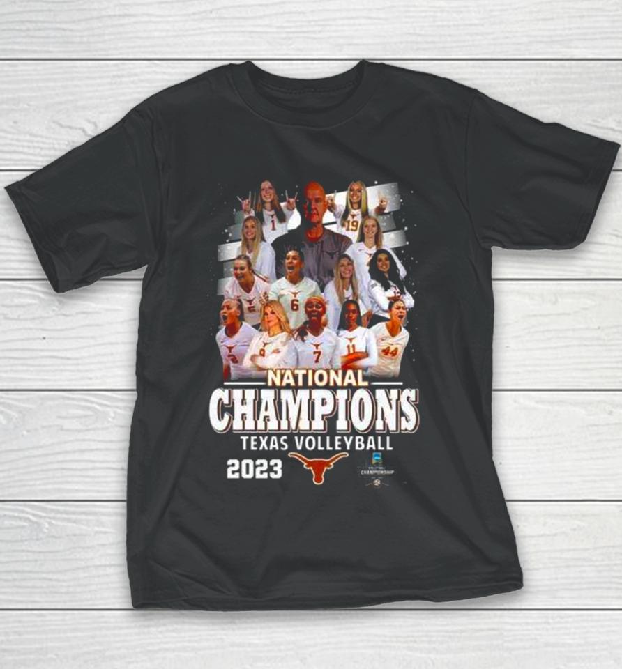 Texas Longhorns Teams 2023 Ncaa Women’s Volleyball National Champions Youth T-Shirt