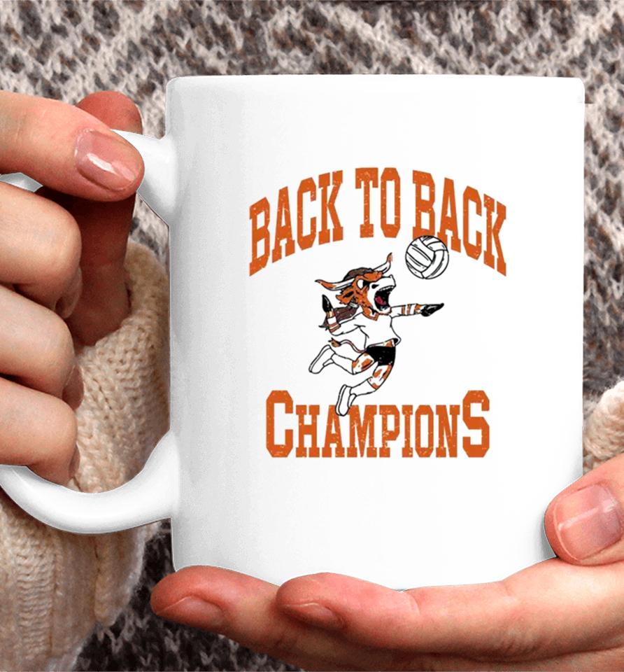 Texas Longhorns Volleyball Back To Back Champions Coffee Mug