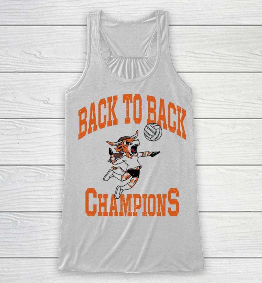 Texas Longhorns Volleyball Back To Back Champions Racerback Tank