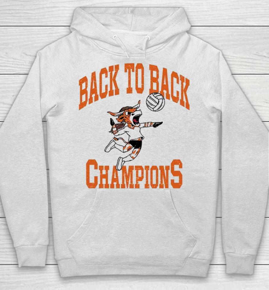 Texas Longhorns Volleyball Back To Back Champions Hoodie