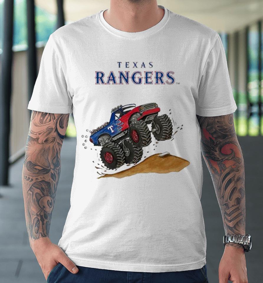 Texas Rangers Monster Truck Mlb Premium T-Shirt