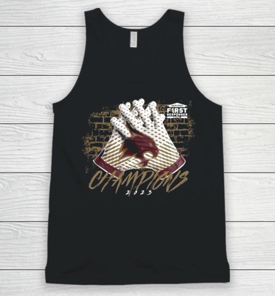 Texas State Bobcats 2023 First Responder Bowl Champions Gloves Unisex Tank Top