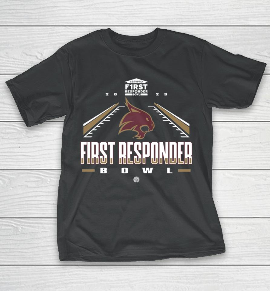 Texas State Bobcats 2023 Servpro First Responder Bowl T-Shirt