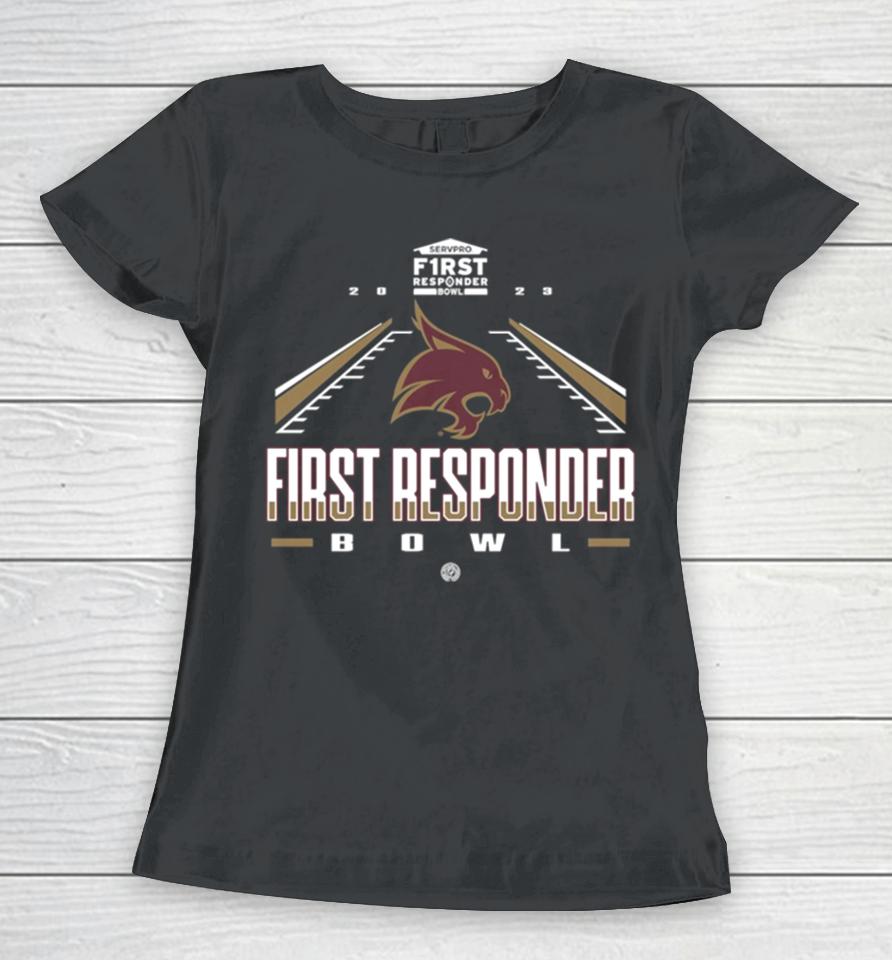 Texas State Bobcats 2023 Servpro First Responder Bowl Women T-Shirt
