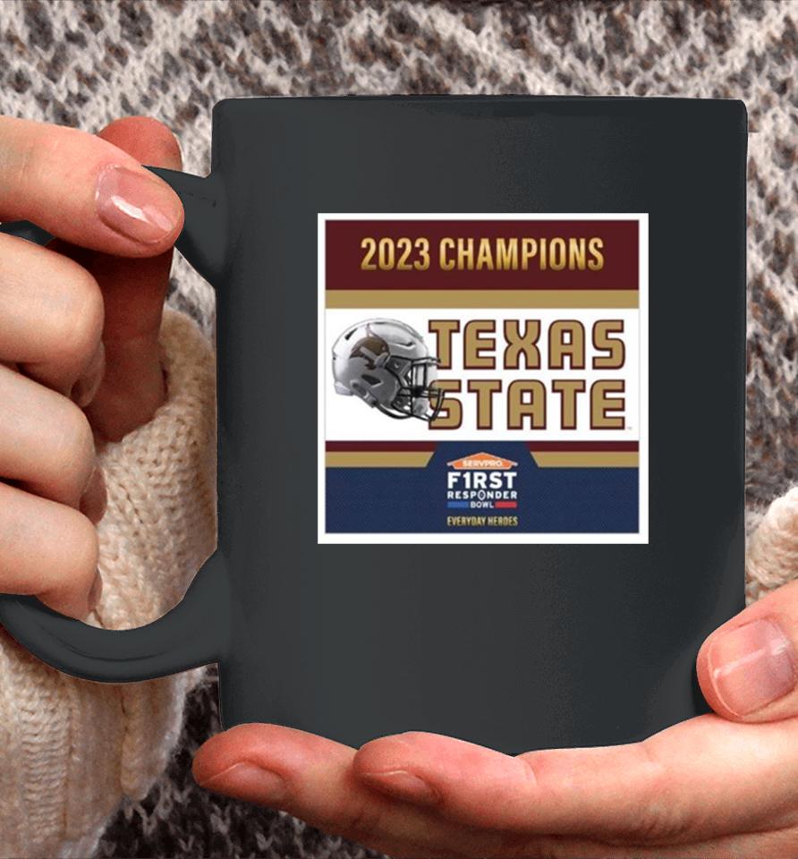 Texas State Bobcats Football Are 2023 First Responder Bowl Champions Coffee Mug