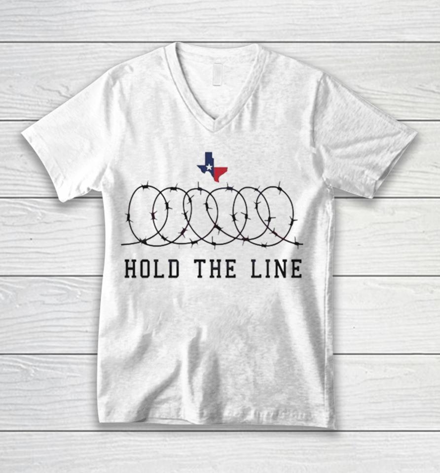 Texas Support Hold The Line 2024 Unisex V-Neck T-Shirt