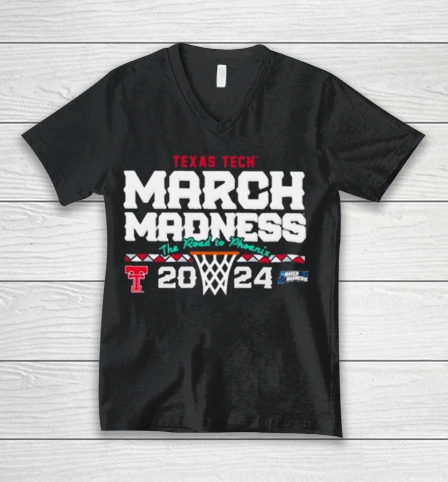 Texas Tech Basketball 2024 March Madness Ncaa Tournament Unisex V-Neck T-Shirt