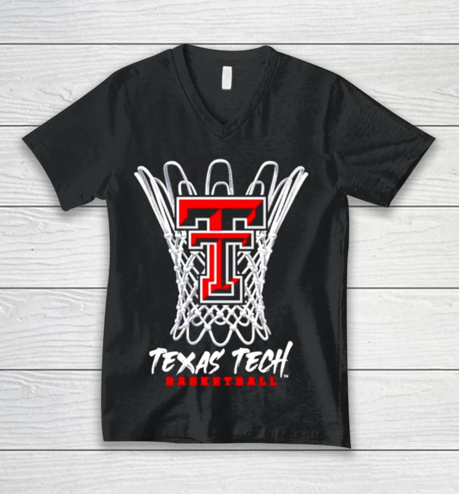 Texas Tech Basketball Splash Unisex V-Neck T-Shirt
