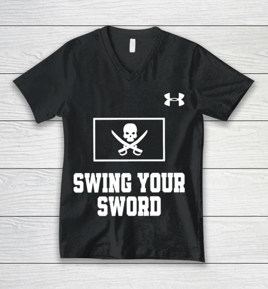 Texas Tech Football Joey Mcguire Swing Your Sword Unisex V-Neck T-Shirt