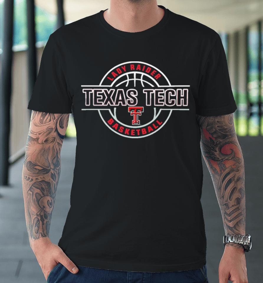 Texas Tech Lady Raiders Embossed Basketball Red Performance T Premium T-Shirt