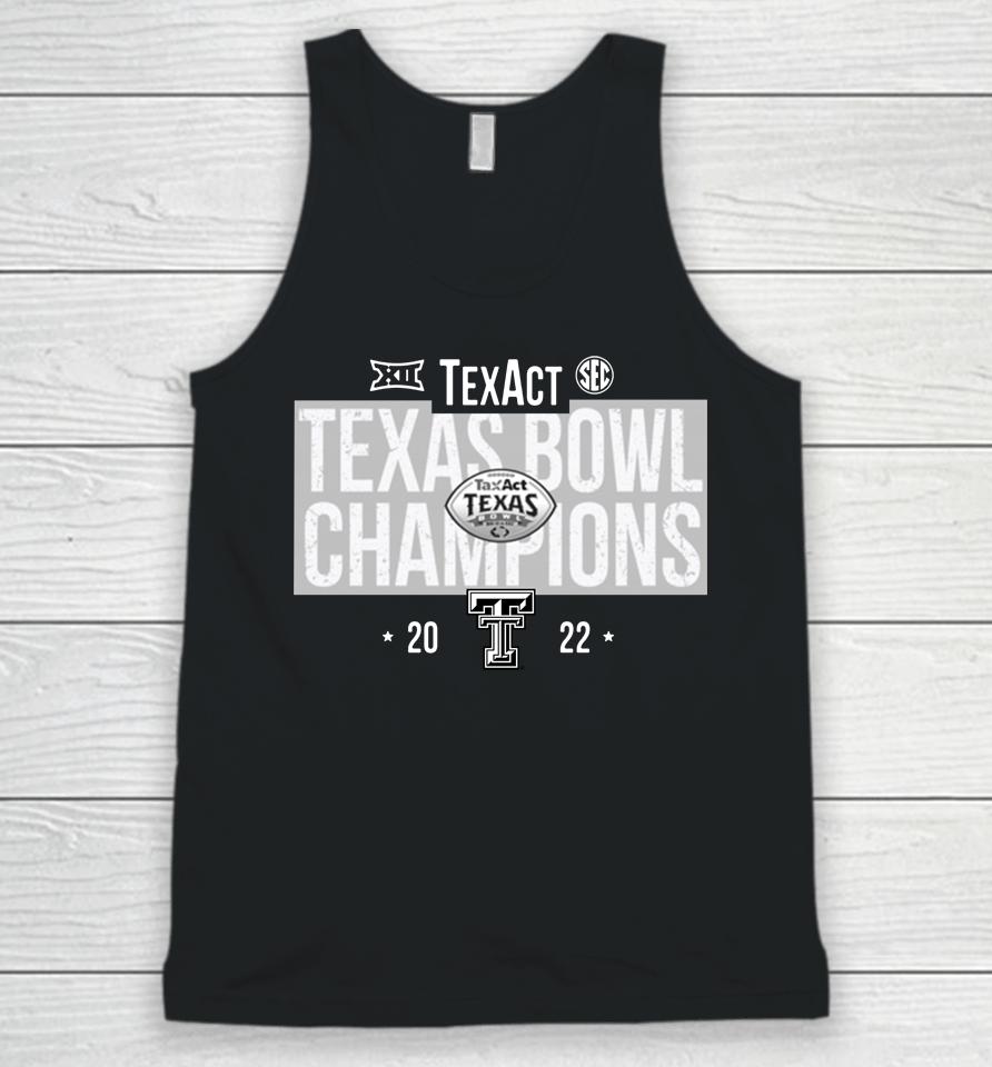 Texas Tech Raiders 2022 Texas Bowl Champions Unisex Tank Top