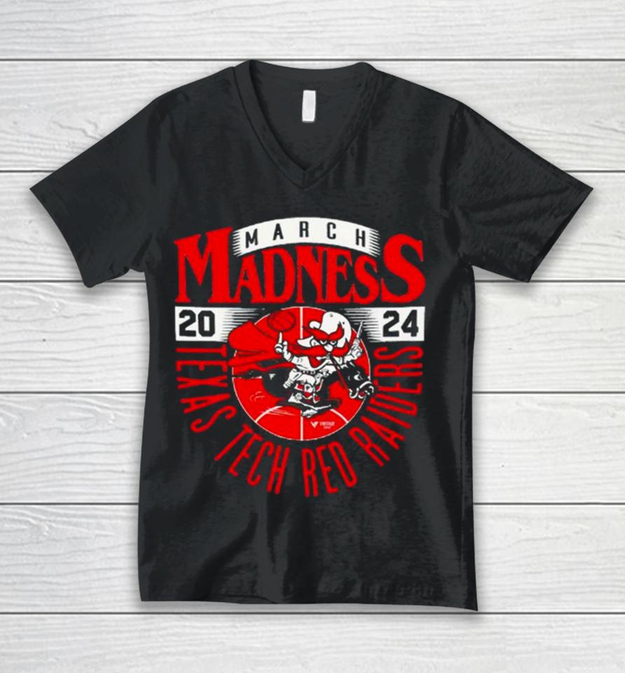 Texas Tech Red Raiders 2024 March Madness Mascot Unisex V-Neck T-Shirt