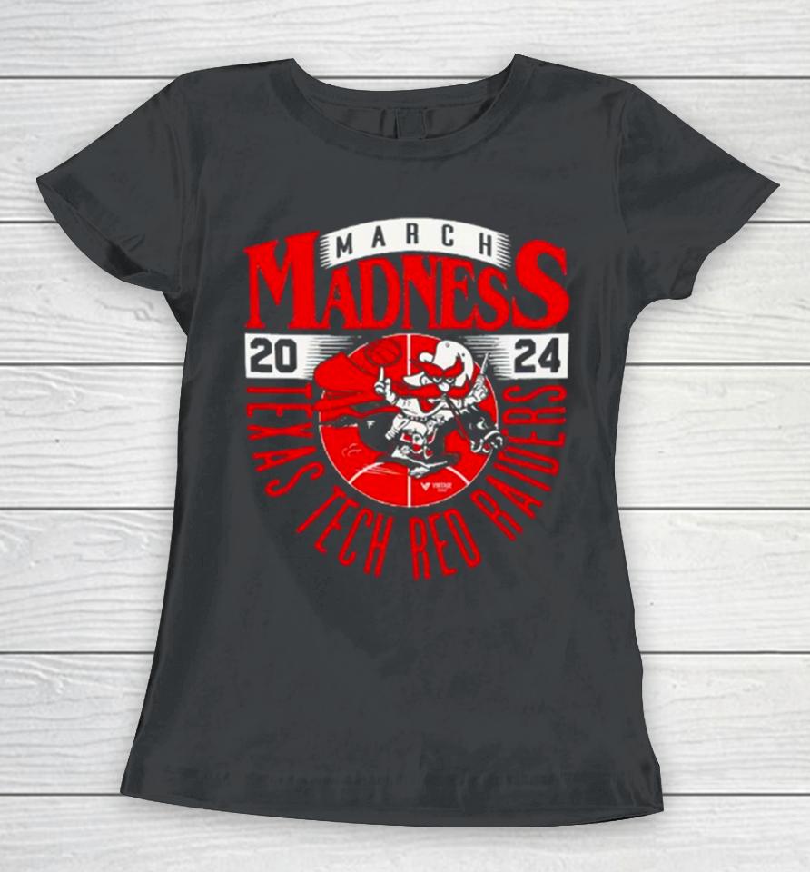 Texas Tech Red Raiders 2024 March Madness Mascot Women T-Shirt