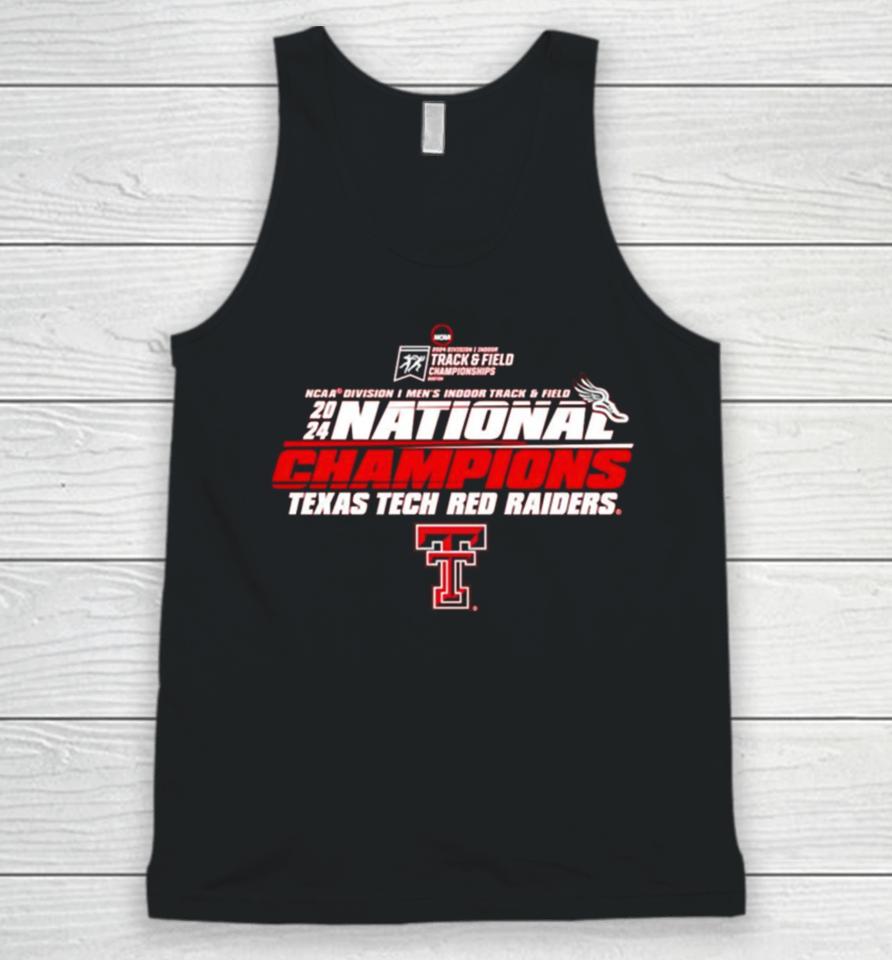 Texas Tech Red Raiders 2024 Ncaa Men’s Indoor Track &Amp; Field National Champions Unisex Tank Top