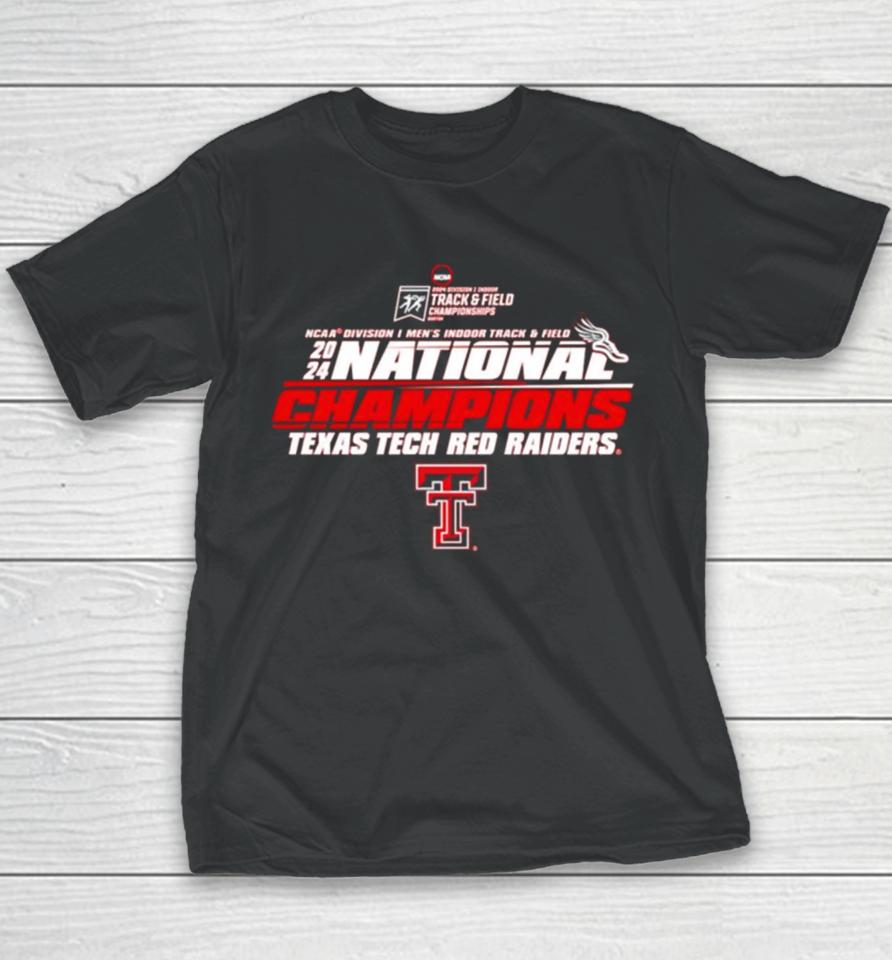Texas Tech Red Raiders 2024 Ncaa Men’s Indoor Track &Amp; Field National Champions Youth T-Shirt