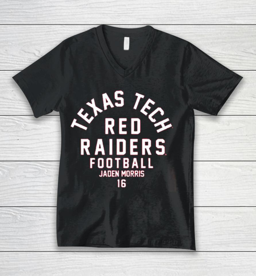 Texas Tech Red Raiders Ncaa Football Jaden Morris Unisex V-Neck T-Shirt