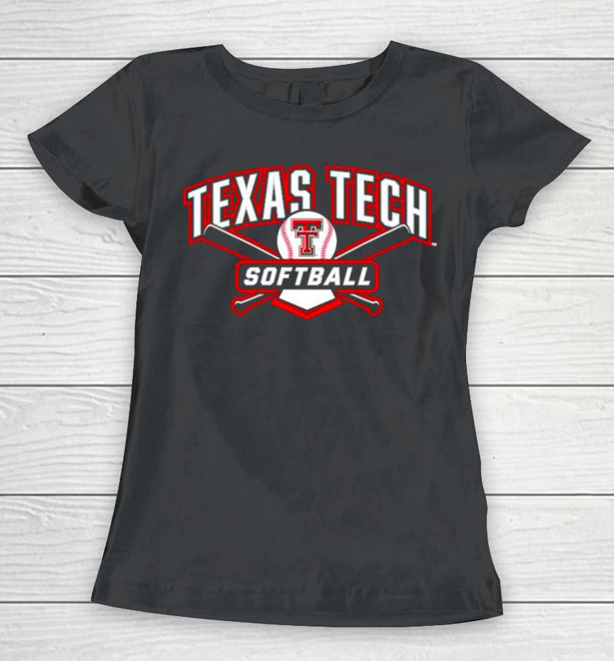 Texas Tech Red Raiders Softball Vintage Logo Women T-Shirt