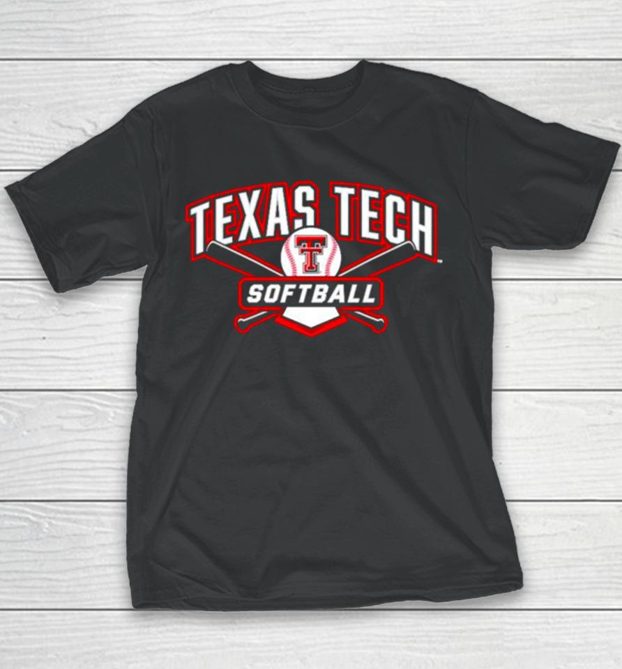 Texas Tech Red Raiders Softball Vintage Logo Youth T-Shirt