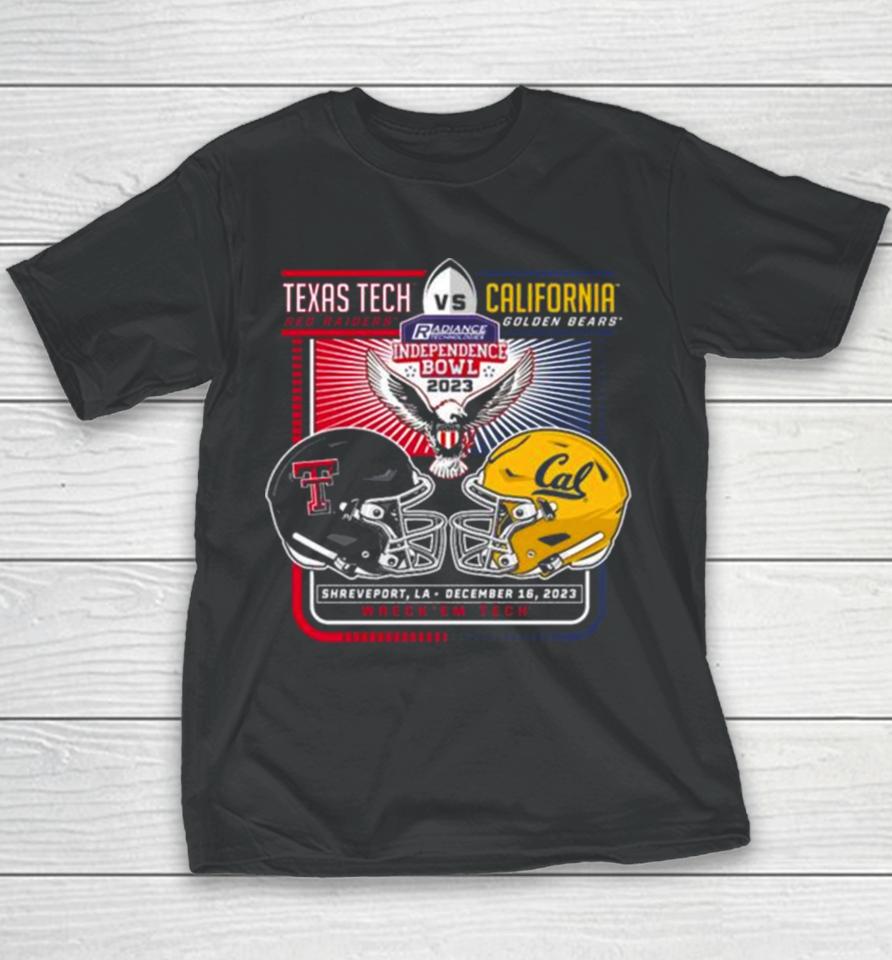 Texas Tech Red Raiders Vs California Golden Bears 2023 Independence Bowl Wreck ‘Em Tech Youth T-Shirt