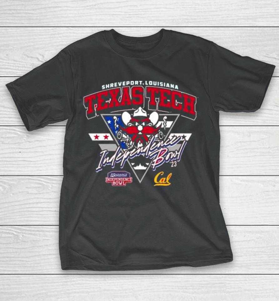 Texas Tech Red Raiders Vs California Golden Bears 2023 Shreveport Louisiana Independence Bowl T-Shirt