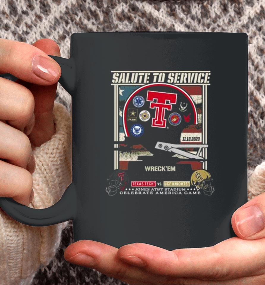 Texas Tech Red Raiders Vs Ucf Knights 2023 Salute To Service Game Day Coffee Mug