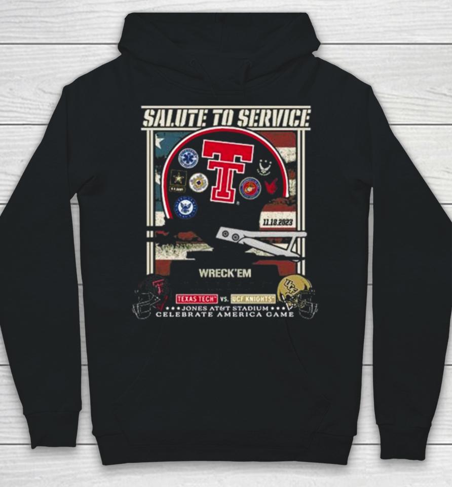 Texas Tech Red Raiders Vs Ucf Knights 2023 Salute To Service Game Day Hoodie