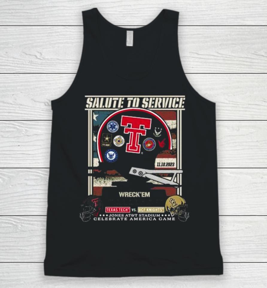 Texas Tech Red Raiders Vs Ucf Knights 2023 Salute To Service Game Day Unisex Tank Top
