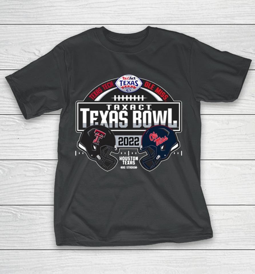 Texas Tech Vs Ole Miss Rebels 2022 Texas Bowl Matchup T-Shirt