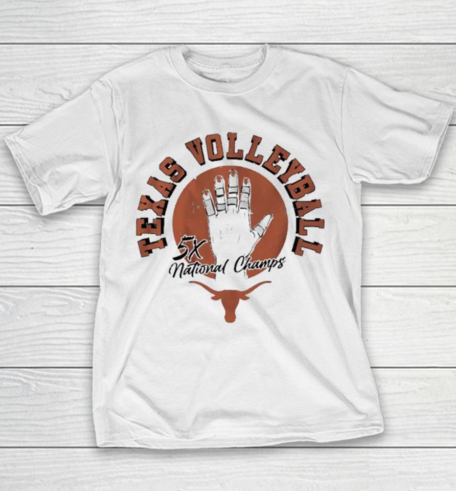 Texas Volleyball 5X National Champions Youth T-Shirt