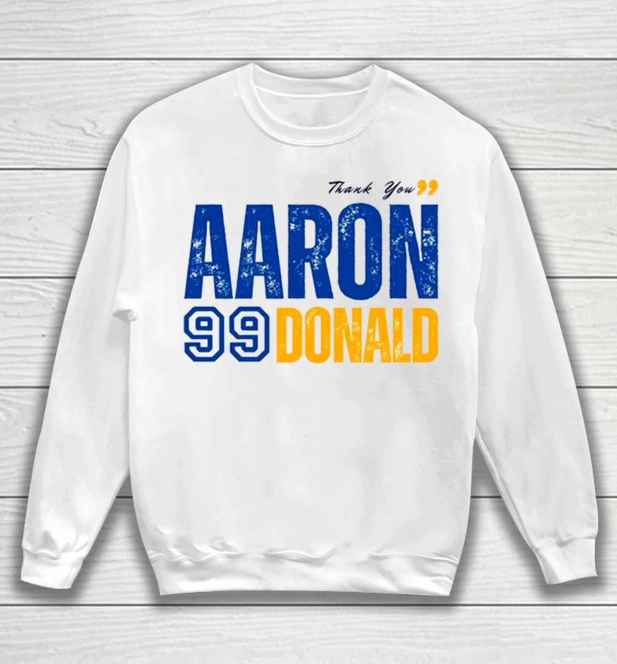 Thank You, Aaron 99 Donald Los Angeles Rams Player Sweatshirt