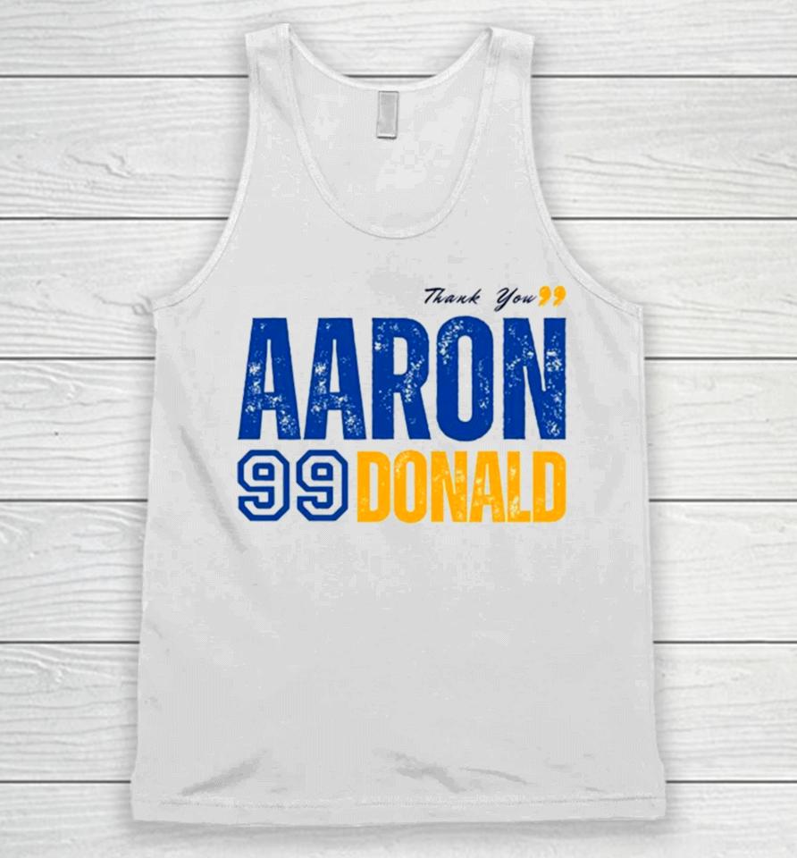 Thank You, Aaron 99 Donald Los Angeles Rams Player Unisex Tank Top