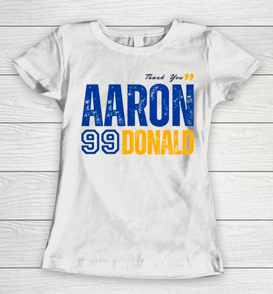 Thank You, Aaron 99 Donald Los Angeles Rams Player Women T-Shirt