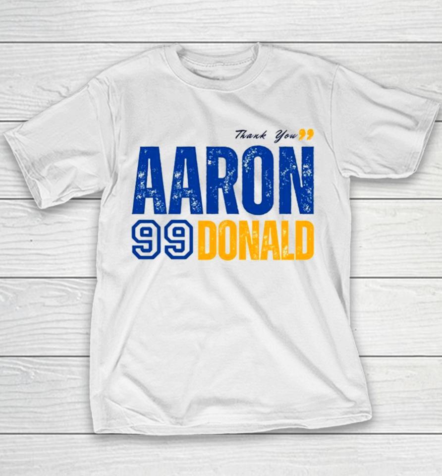 Thank You, Aaron 99 Donald Los Angeles Rams Player Youth T-Shirt