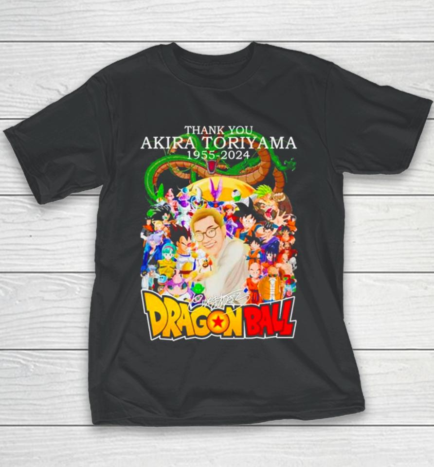 Thank You Akira Toriyama 1955 2024 Dragon Ball Z Signatures Youth T-Shirt