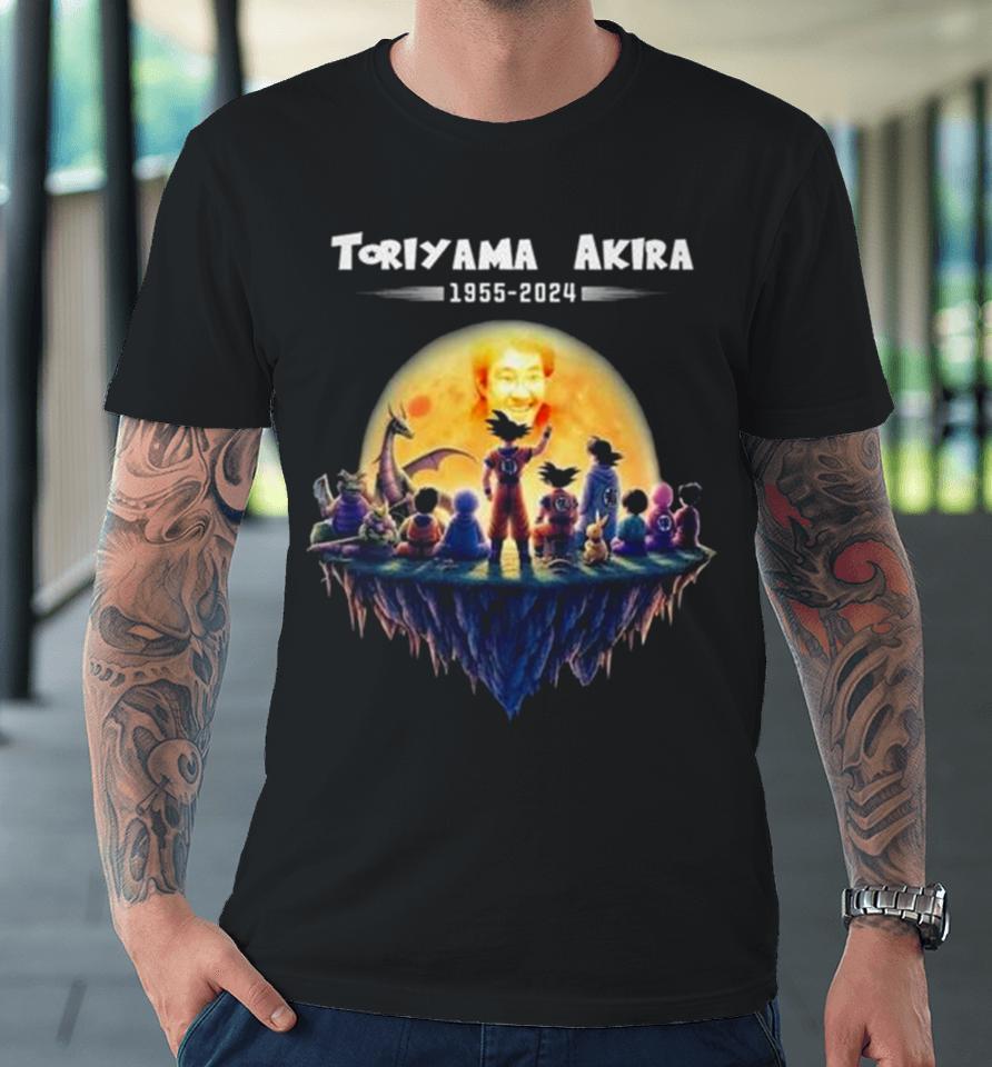 Thank You Akira Toriyama Dragon Balls Fan Forever 1955 2024 Premium T-Shirt
